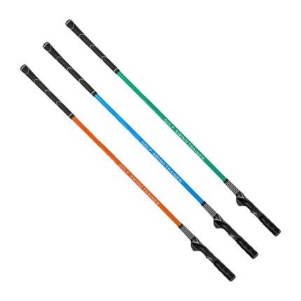 Golf Swing Bat With 2 Golf Grip Training Aids for Strength and Tempo Training Golf Swing